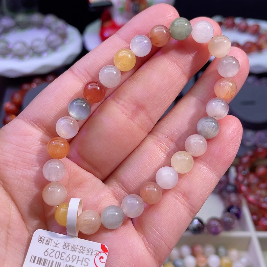 未镶嵌手链水晶彩兔毛手链
