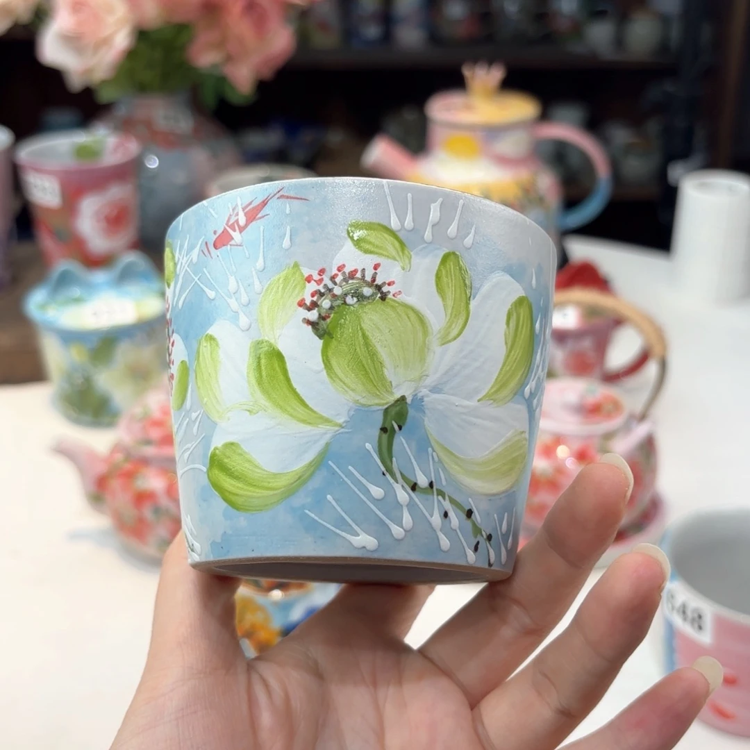 景德镇手绘高温釉下彩陶瓷茶具