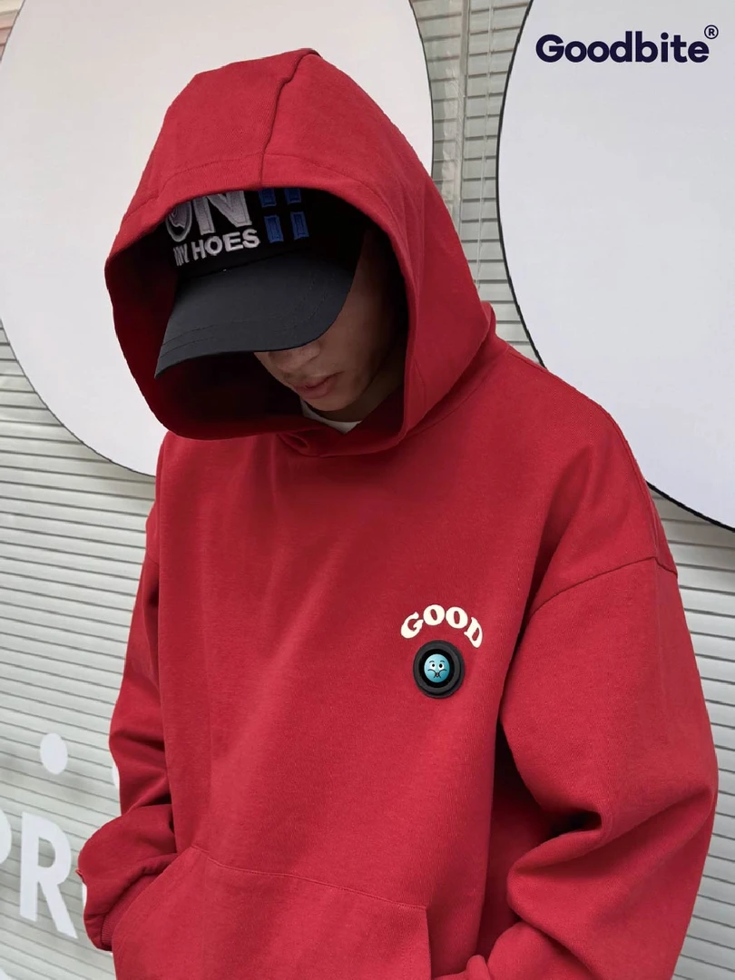 Goodbite表情可动男女套头连帽百搭时尚显示屏情绪卫衣