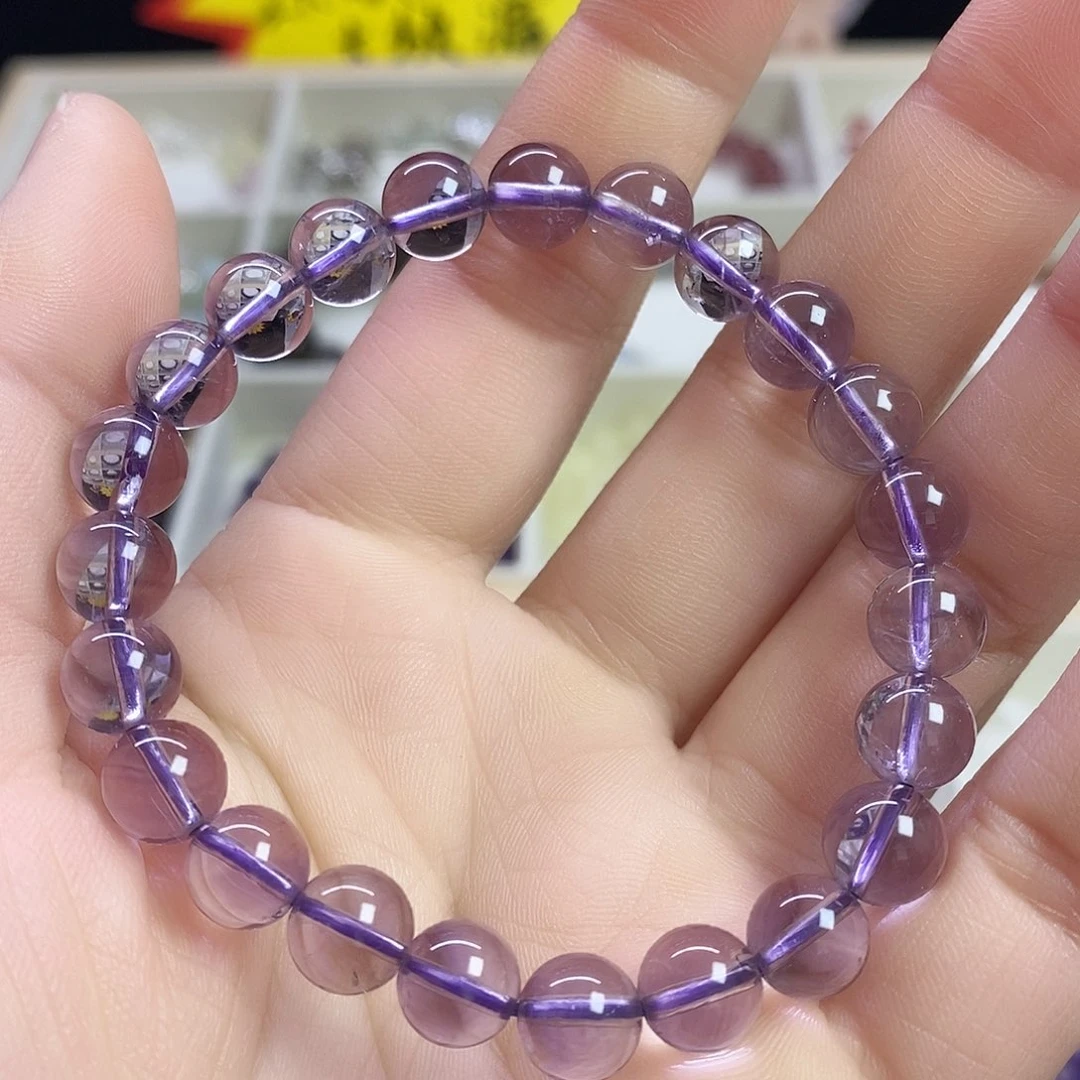 水晶手串未镶嵌玻利维亚紫水8