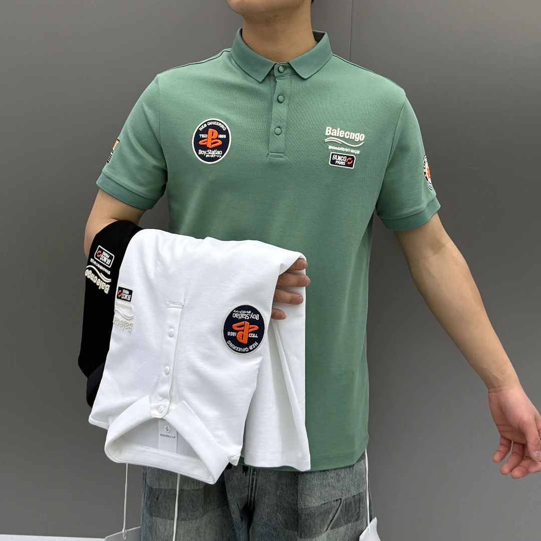 【夏季新款短袖】-3665-广州UUS-欧潮阔版私服短袖男女同款--