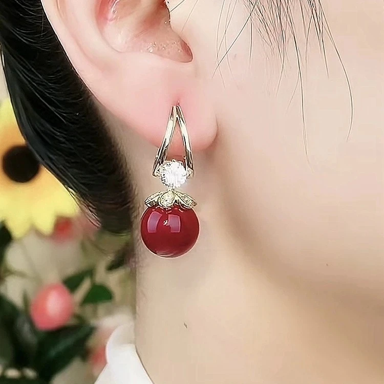 铜合金耳饰 【Q7】气质轻奢百搭简约简约优雅精致网红设计师耳环