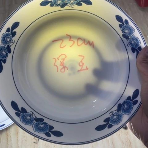 景德镇陶瓷双蕾花9英寸深盘