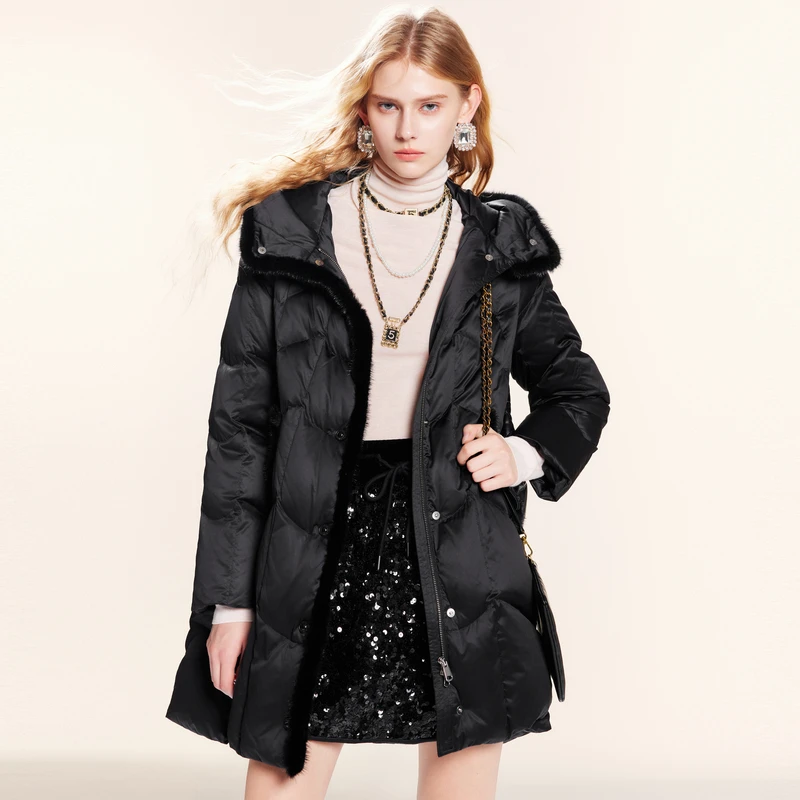 可可尼cocoon中长款羽绒服女冬季新款加厚鸭绒外套小个子大衣