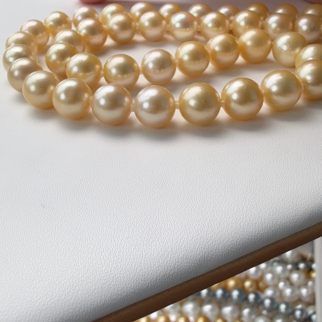 海水珍珠颈饰银S925镶嵌9-10