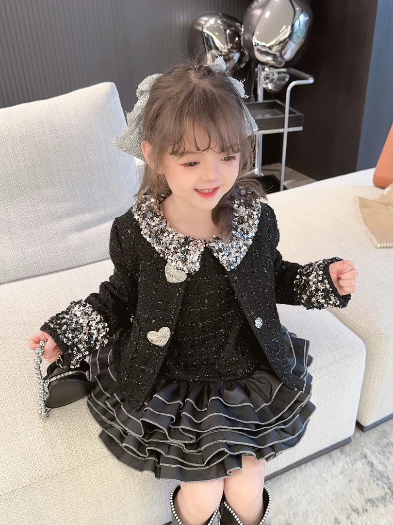 3【现货】轻奢高级小香编织背心裙冬季女童精致气质洋气