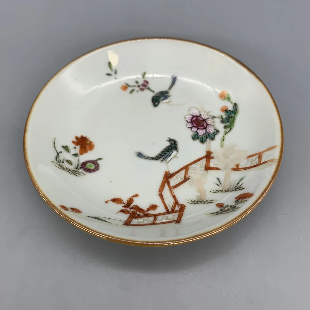 62509133*清乾隆粉彩花鸟纹盘/瓷器六/江苏省文物总店/MM