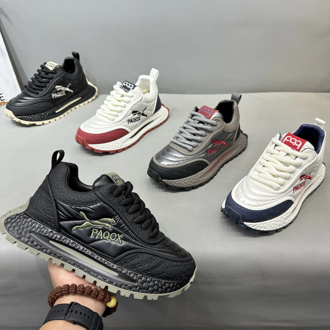 四季新款低帮系带增高厚底舒适轻便防滑软底运动休闲百搭潮流男鞋