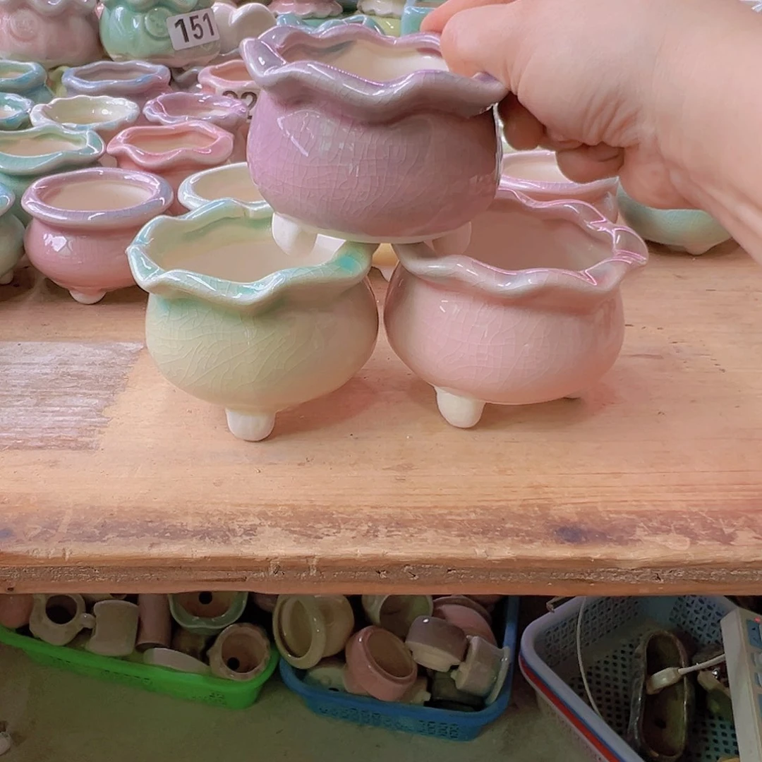 陶瓷花盆当场满12包邮
