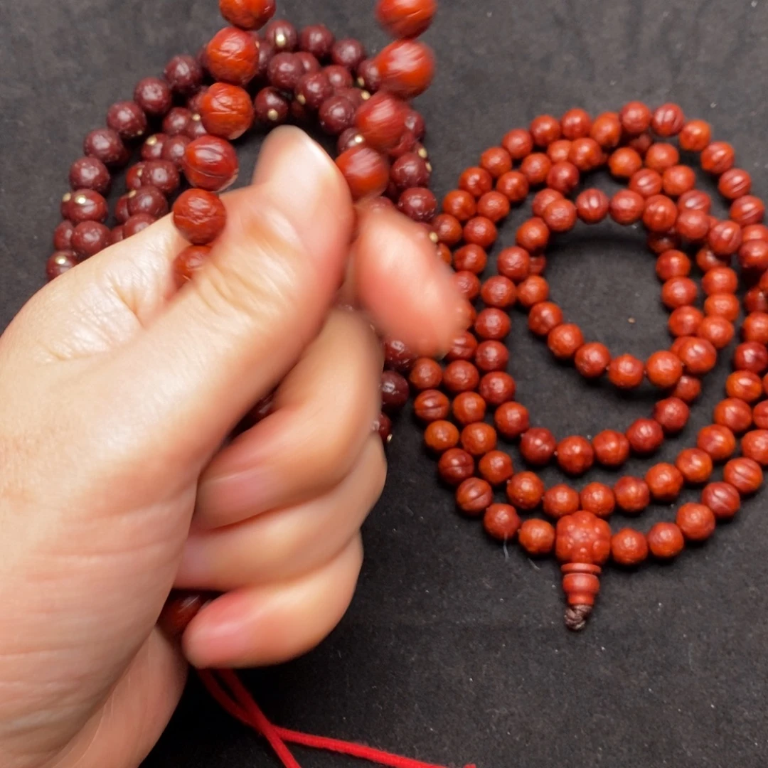 从***容吊坠凤眼菩提手持9.3红366