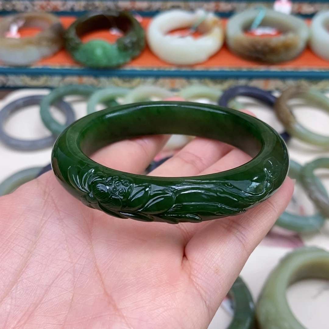 *****和田玉未镶嵌手镯59.3