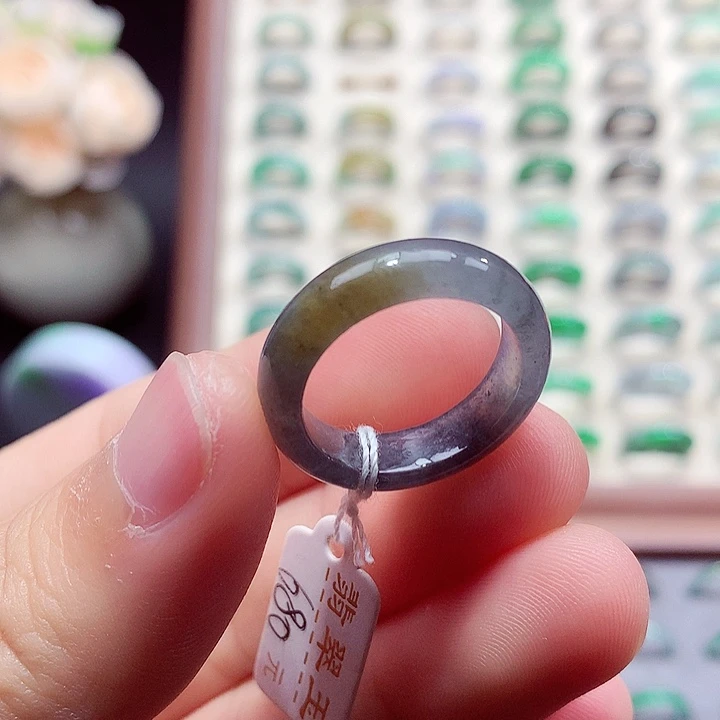 翡翠未镶嵌戒指17-18号