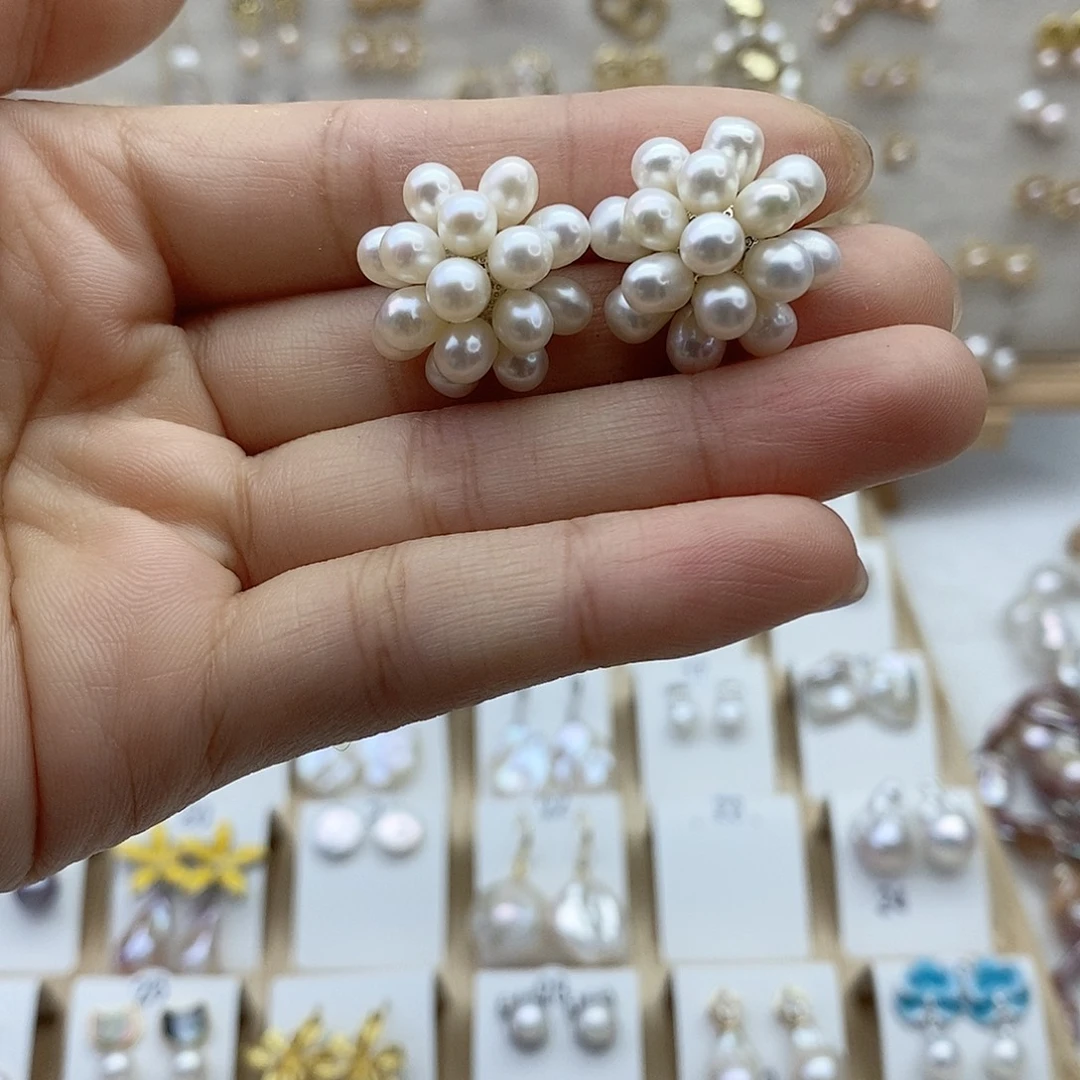 淡水珍珠耳饰未镶嵌