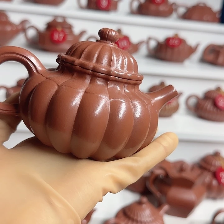 H***o紫砂公道杯宜兴紫砂壶源矿朱泥筋纹器240cc