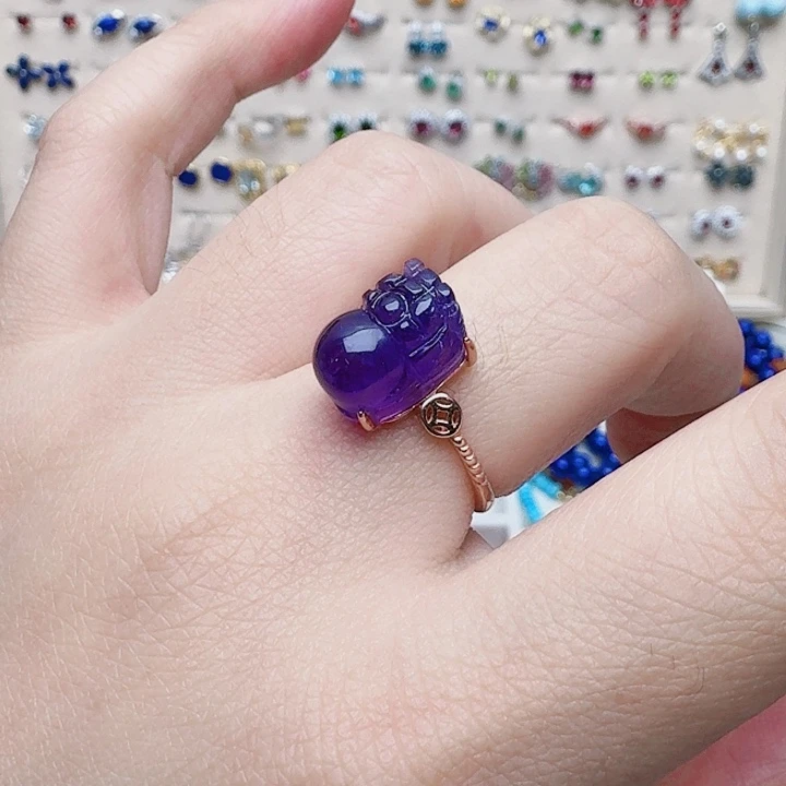 水晶耳饰未镶嵌戒指392