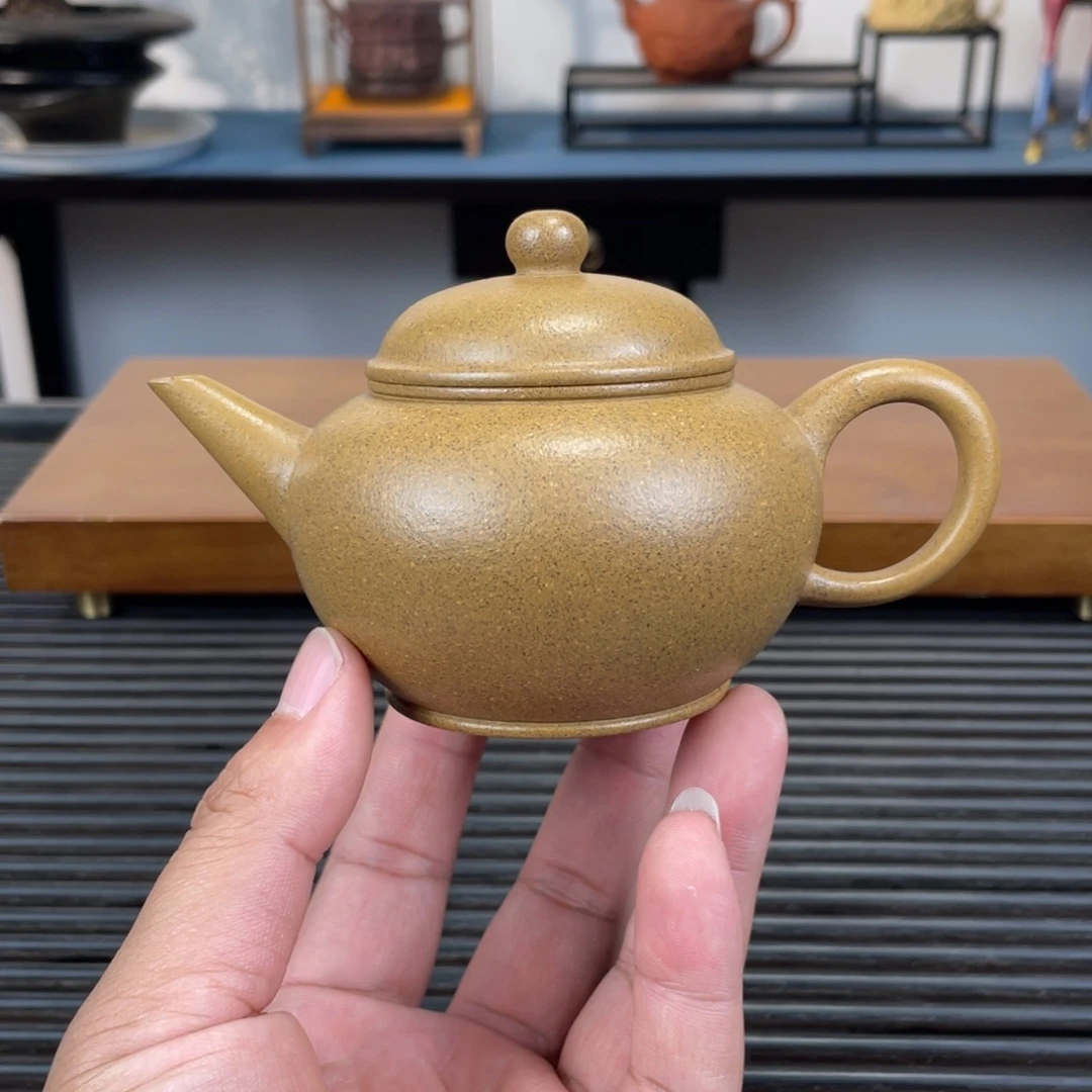 茶壶紫砂青段水平壶150cc