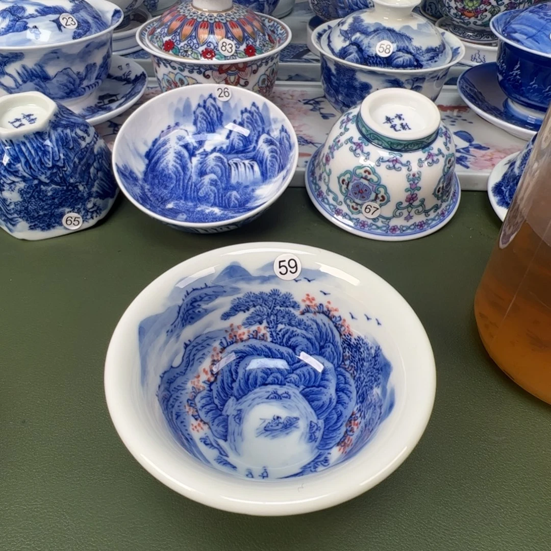 景德镇纯手工纯手绘茶具木木59