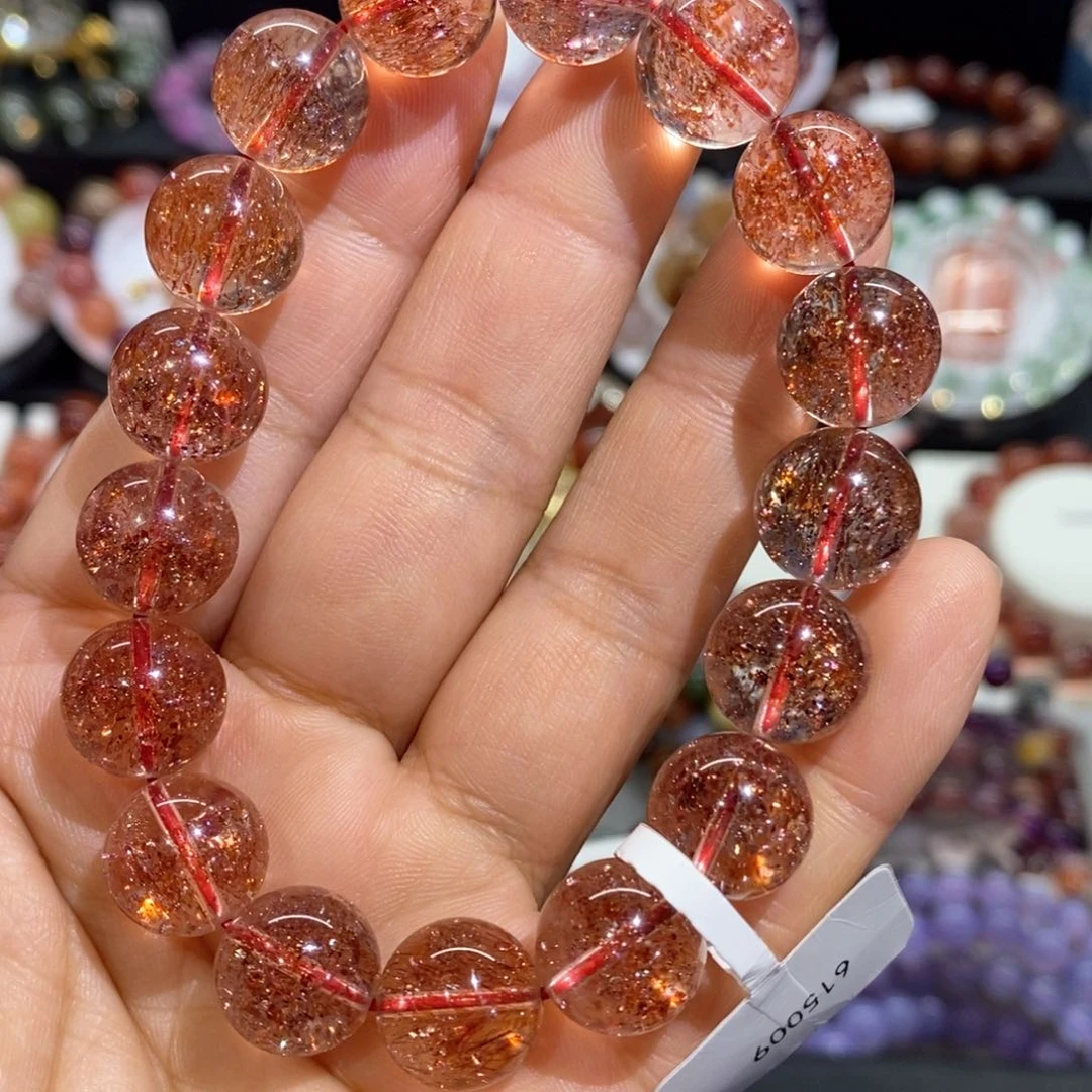 水晶手串未镶嵌老矿金草莓12