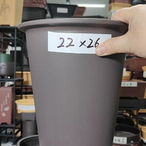 2只22*26圆签筒盆紫檀色