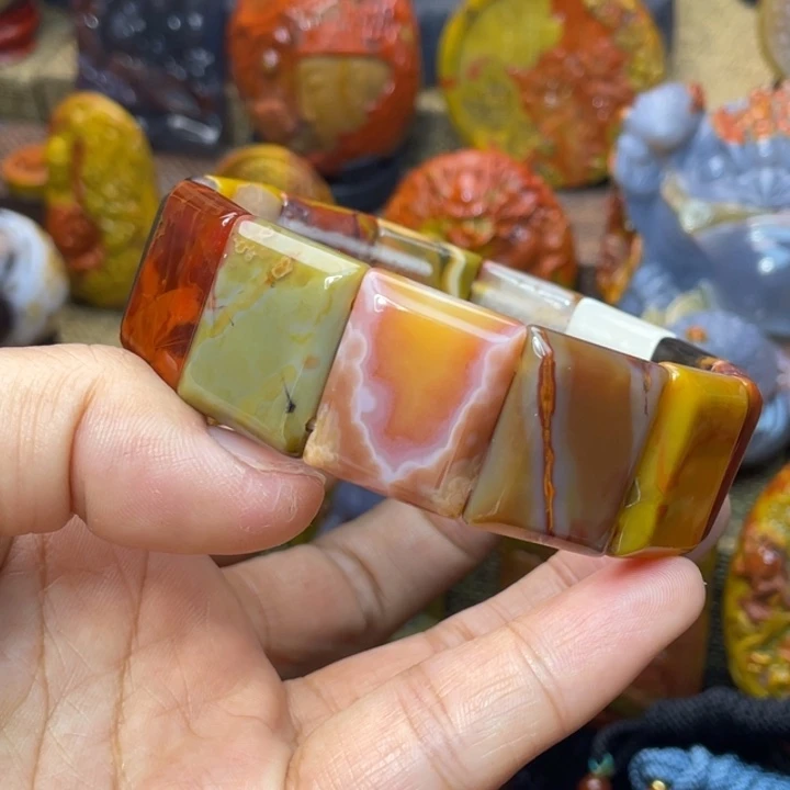 玛瑙/玉髓未镶嵌珠宝奇石尚品大多宝手牌588