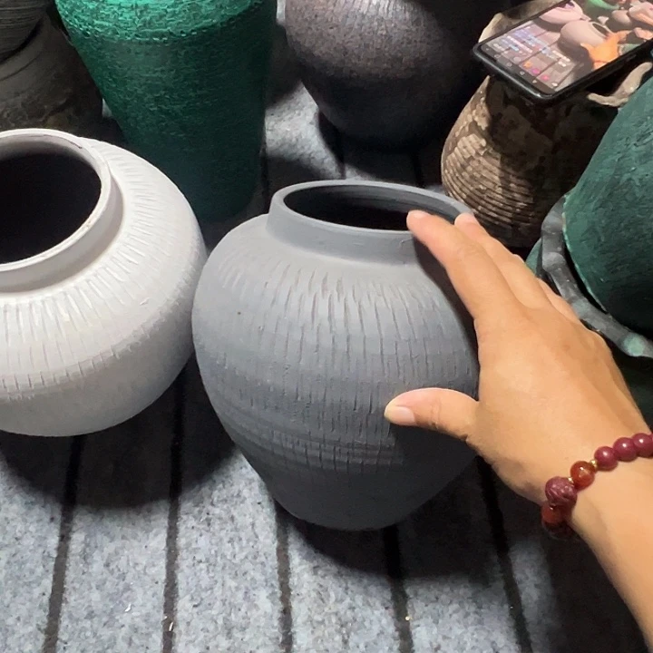 粗陶盆默认打孔高20口11