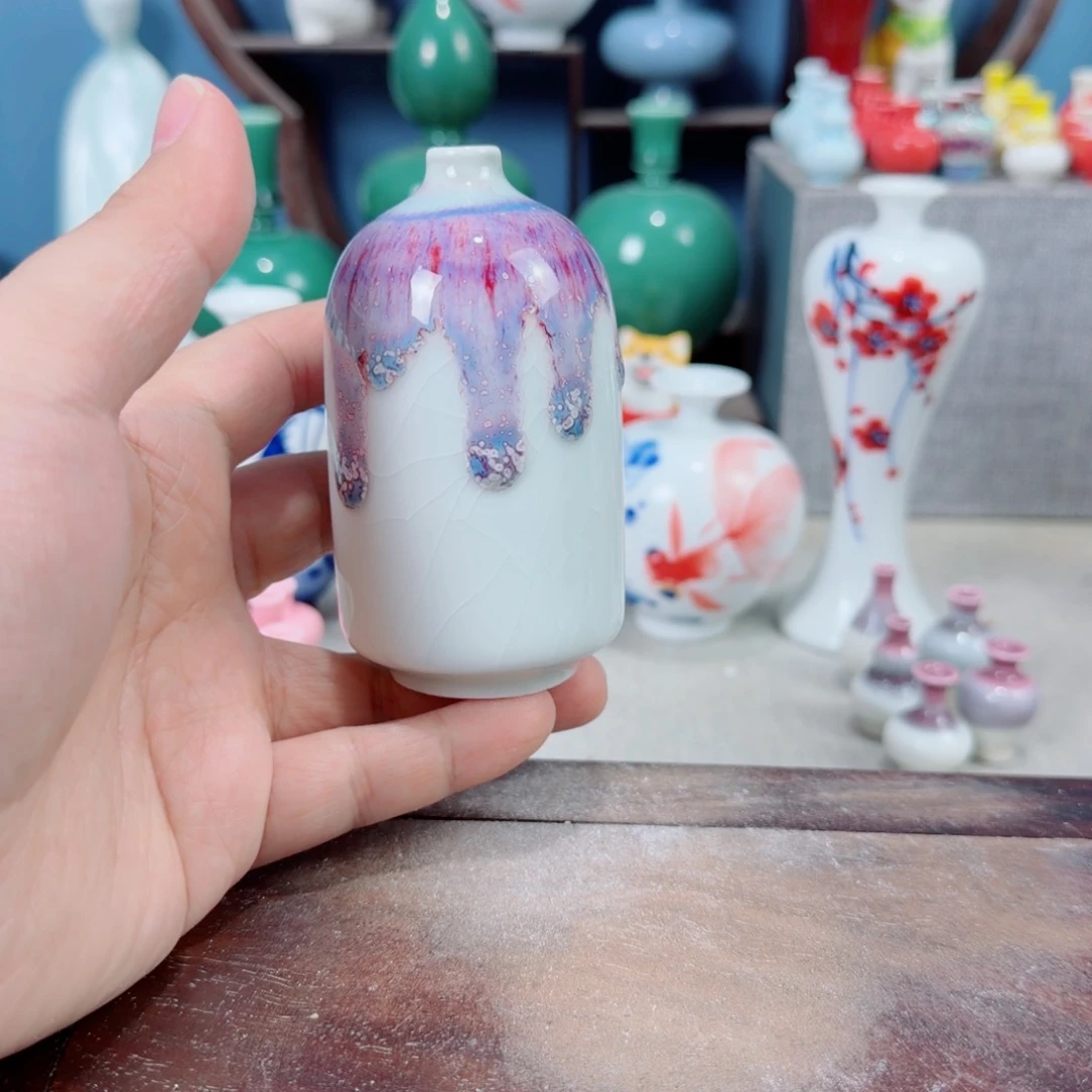 陶瓷手工小花器摆件