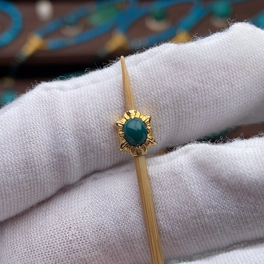 绿松石18K金镶嵌绿松石配饰