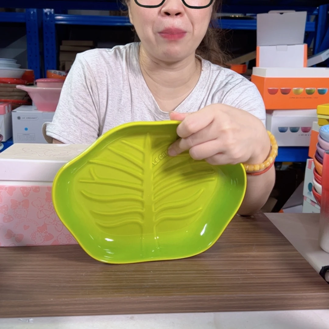 陶瓷绿色包菜深盘