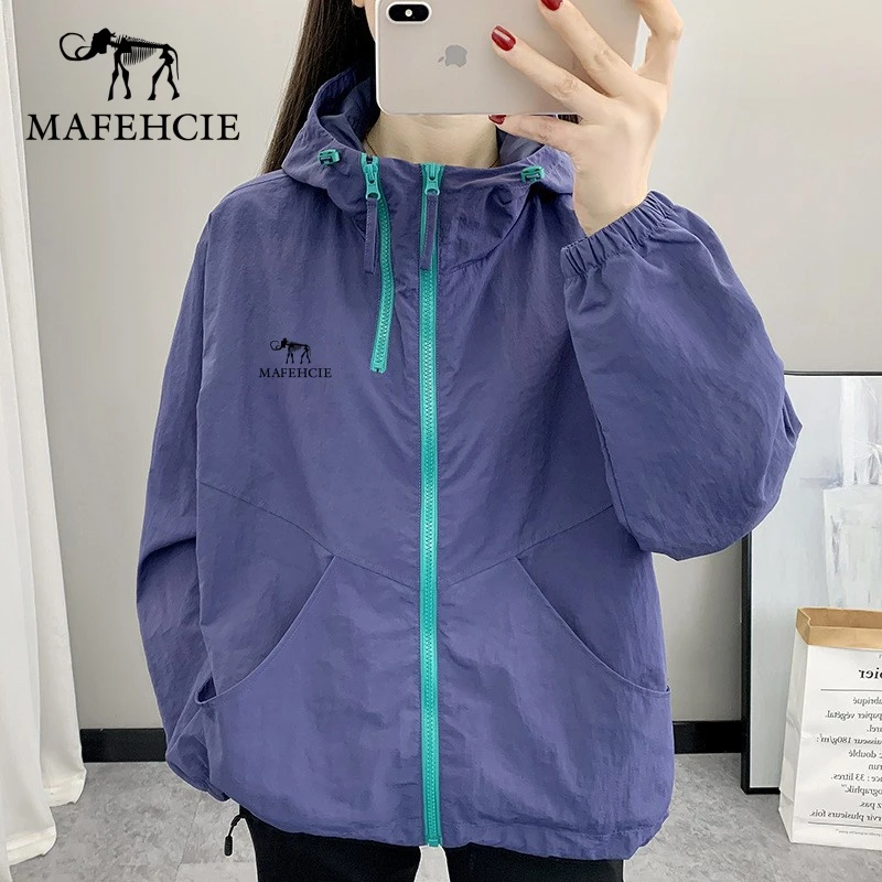 [意大利高端品牌 MAFEHCIE]秋新款户外风衣女士运动防水外套2501