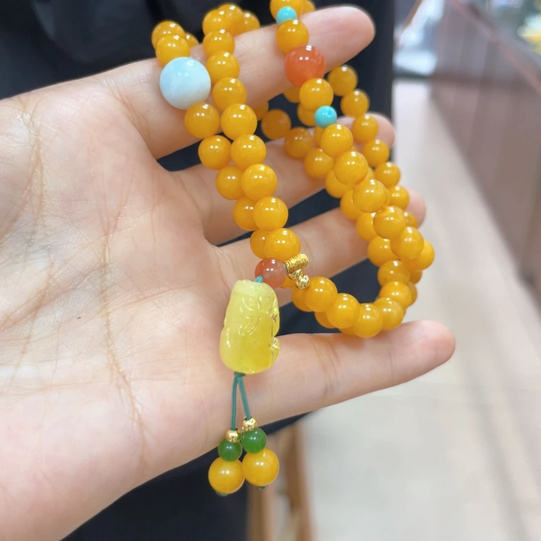 未镶嵌颈饰蜜蜡蜜蜡