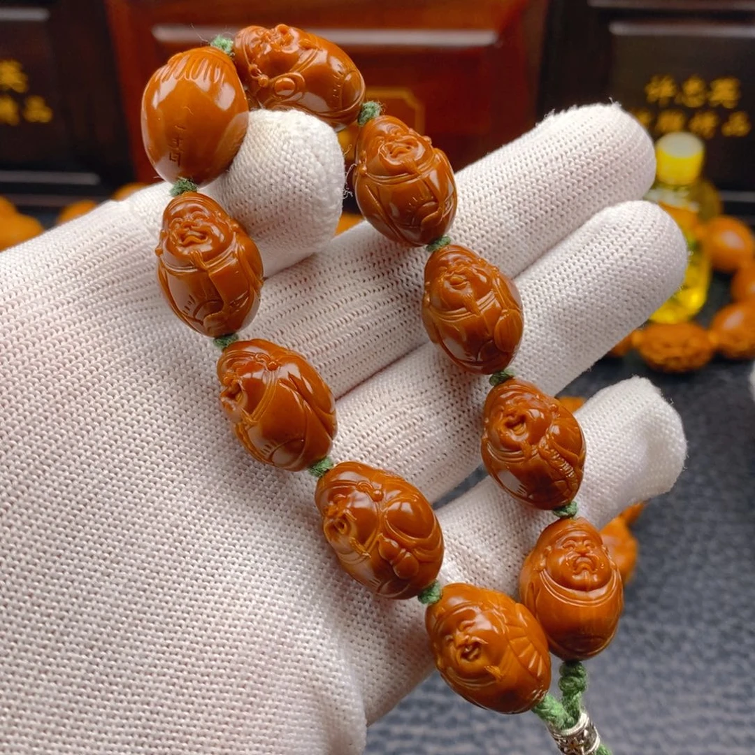 橄榄核手串/手链一青老师1.4水晶核财神