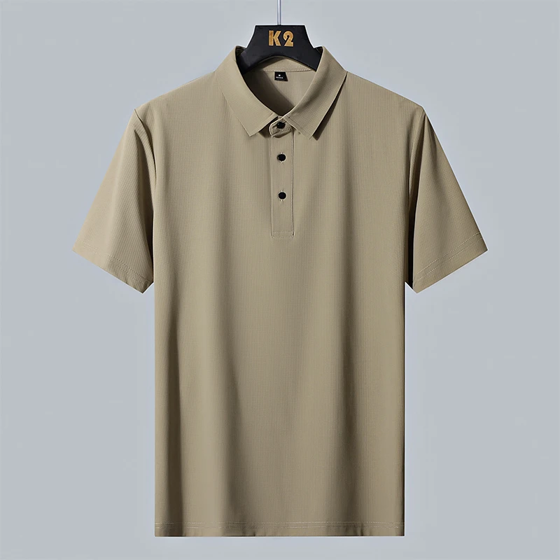 【冰丝凉感上衣】久久透气亲肤速干POLO衫男舒适宽松纯色弹力套装