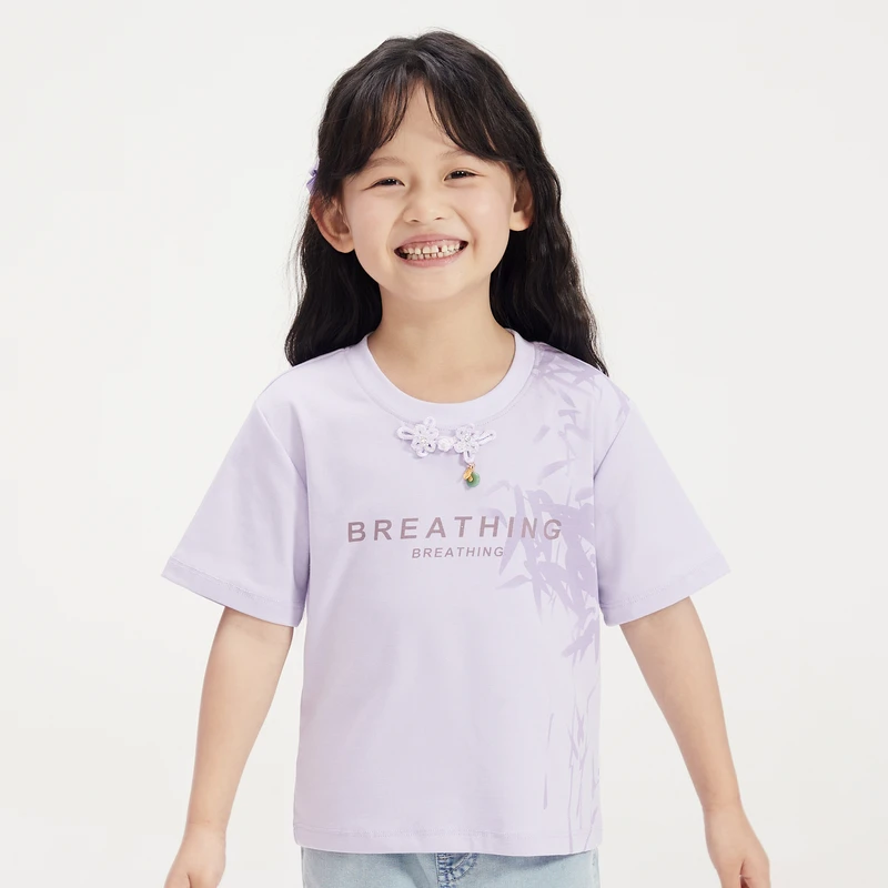 多多一上女小童国风短袖T(90-130)2521A82X