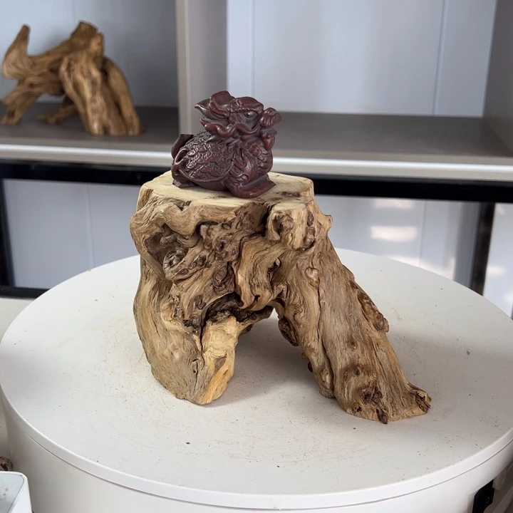 木石榴木榴疤底座摆件