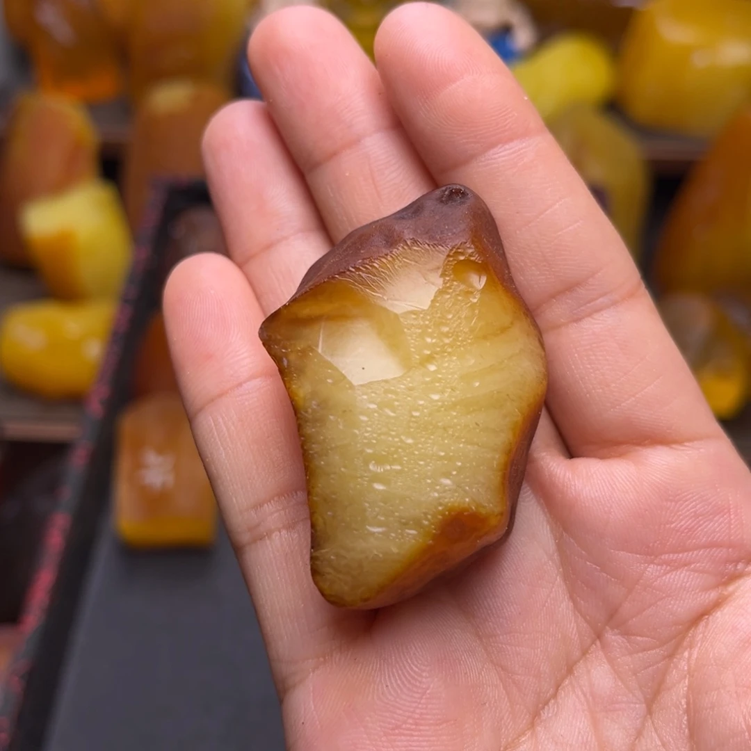 定制琥珀未镶嵌小*虫琥珀蜜蜡原石定制