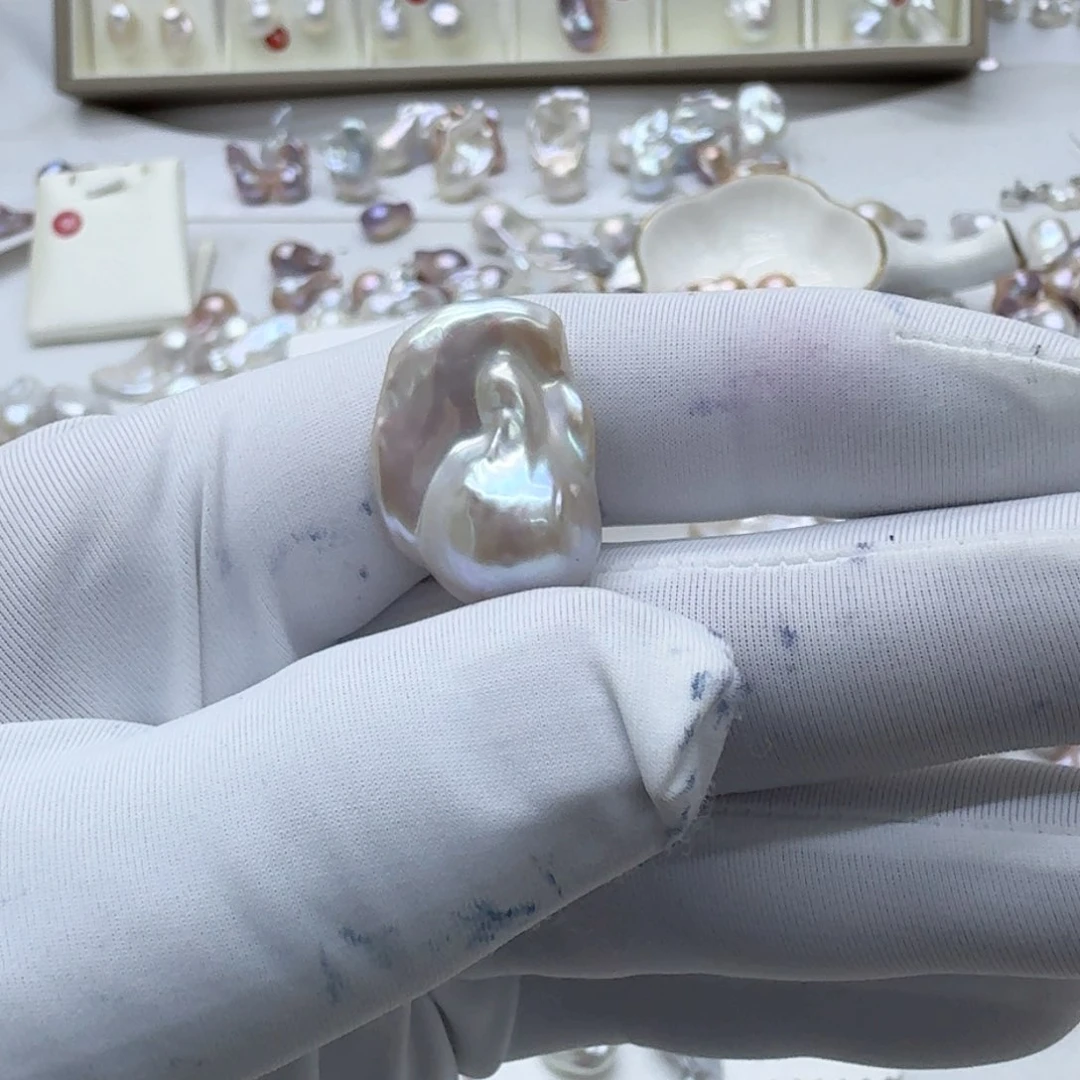 淡水珍珠胸饰银S925镶嵌