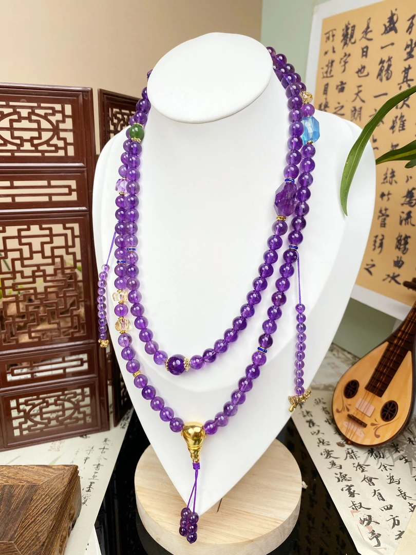 原创设计款【扶摇】108紫水晶念珠