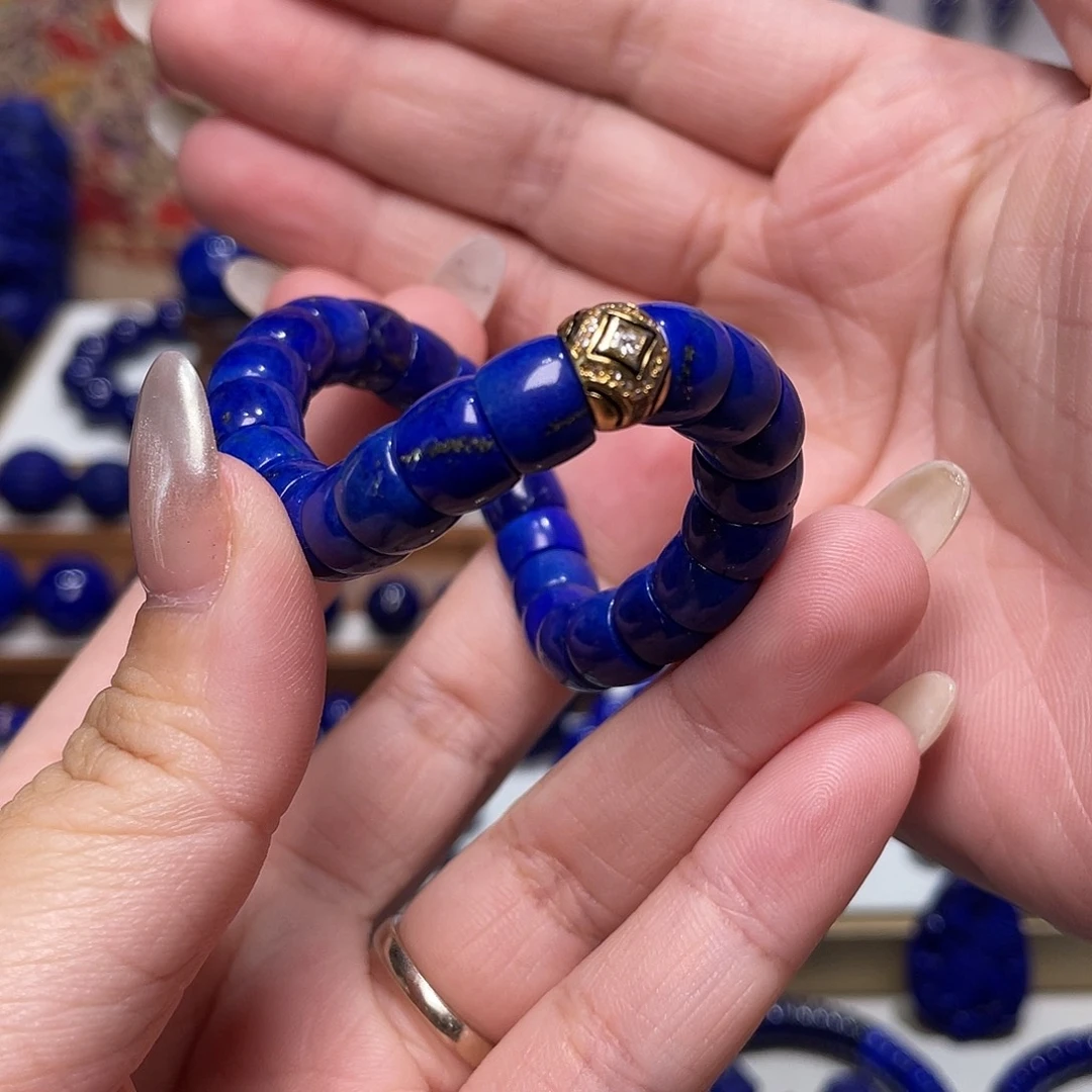 G***9青金石未镶嵌9mm大肠手串