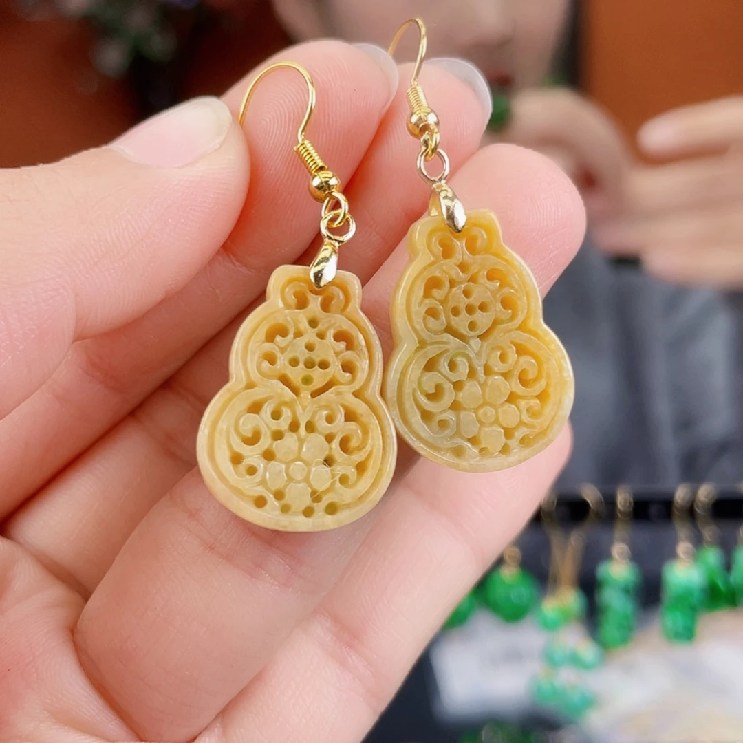 翡翠未镶嵌耳饰饰品