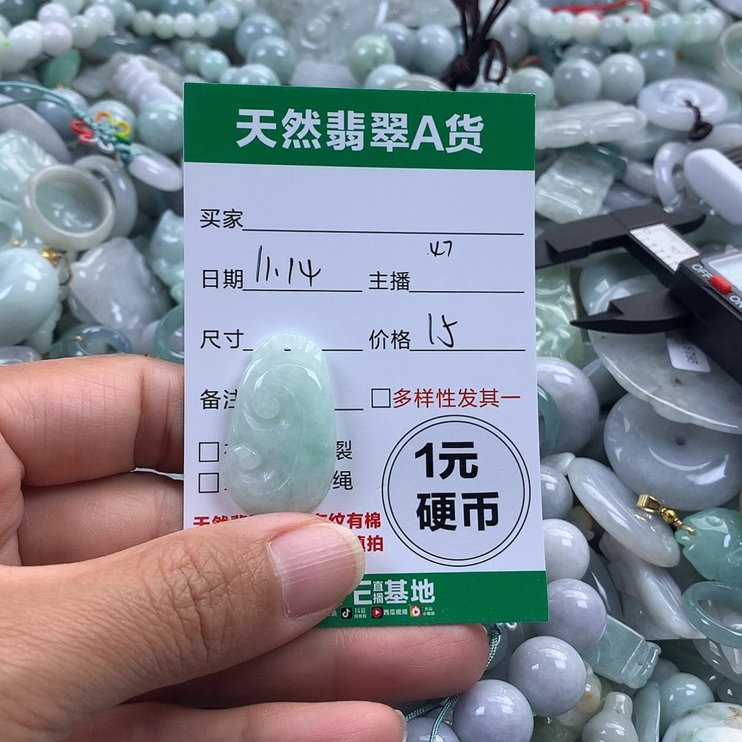 翡翠未镶嵌吊坠(不含链)