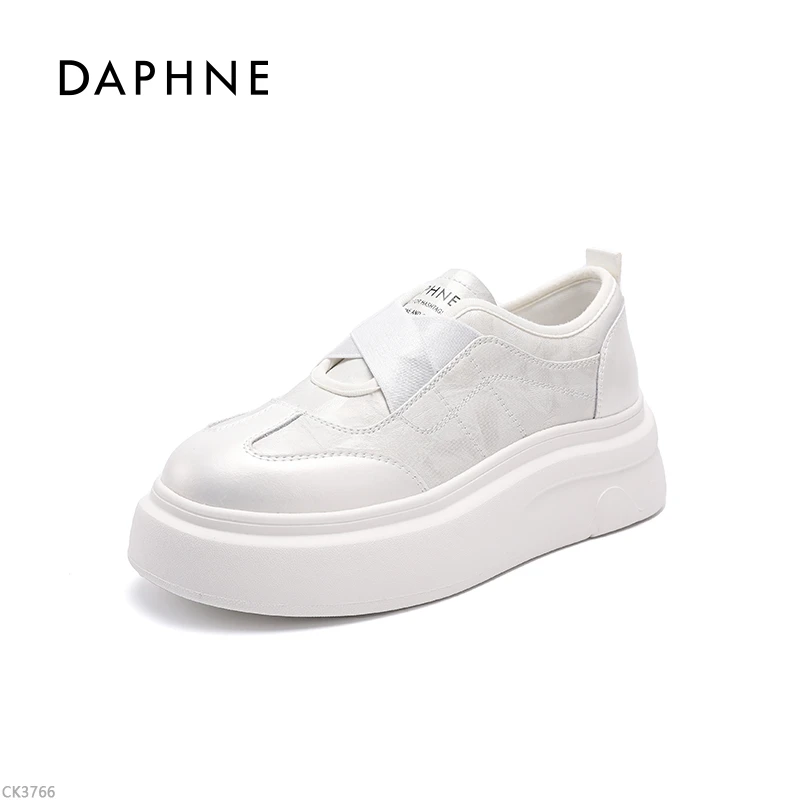 达芙妮新款胶粘透气休闲增高时尚舒适百塔款女鞋LL