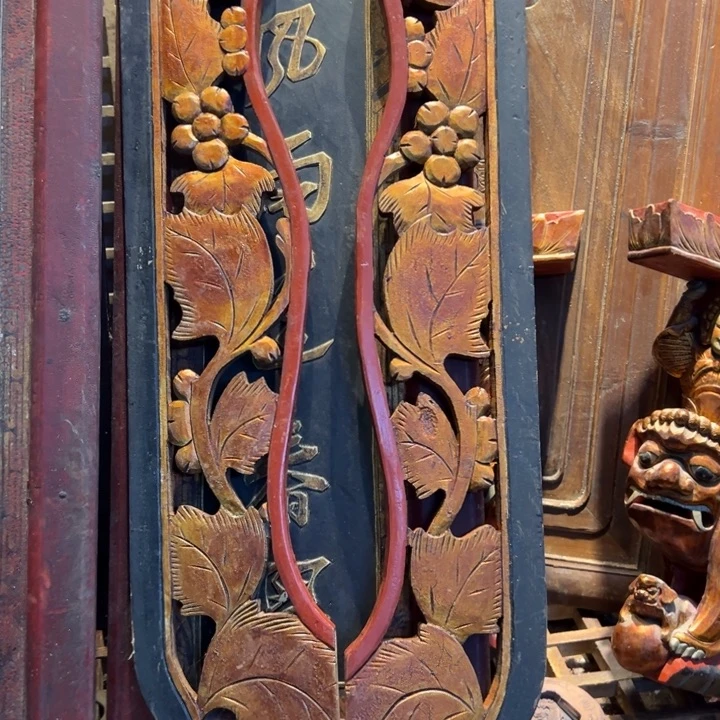 开***局香榧木老木雕花板艺术