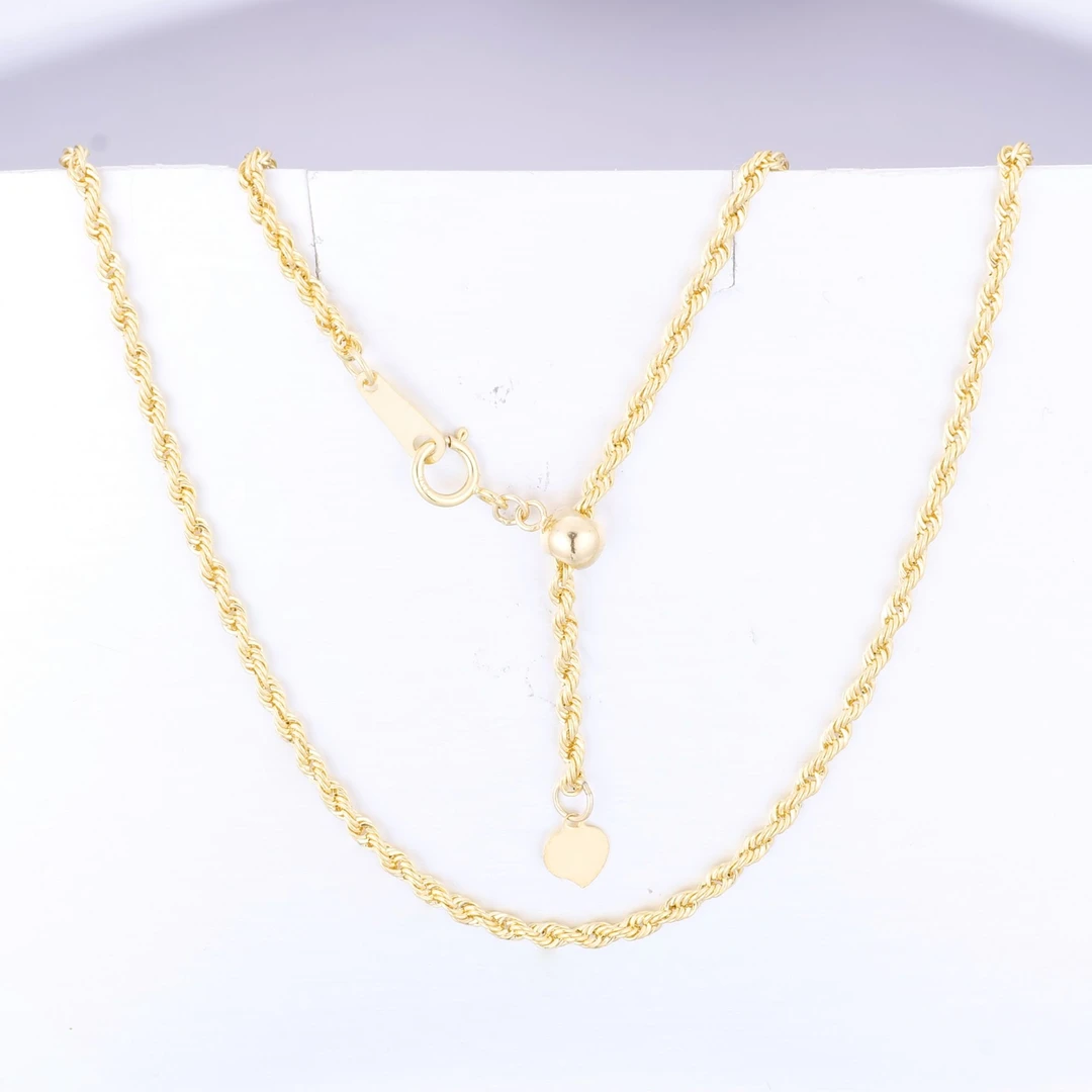 【陈先生专享】18K金麻花链抽拉60CM K8029