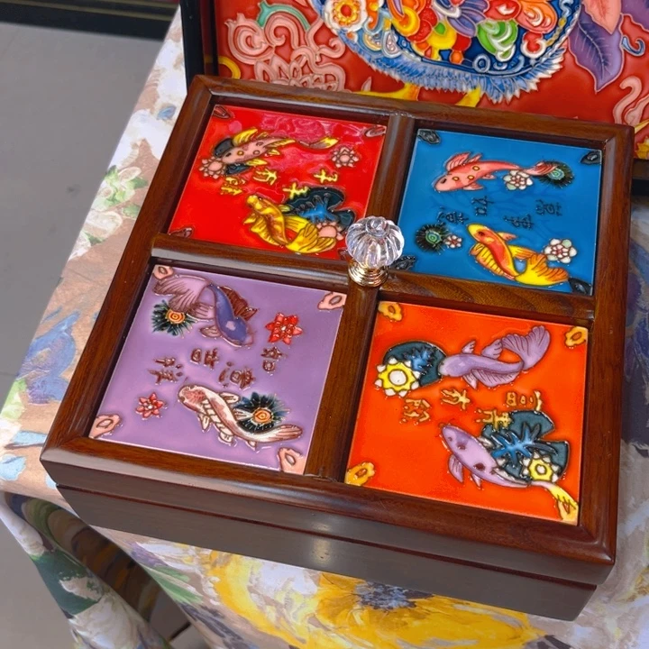 盖子款瓷板画艺术作品