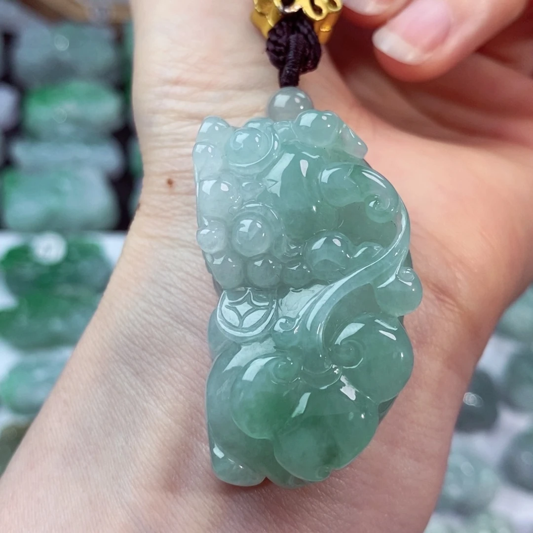 翡翠未镶嵌颈饰天然