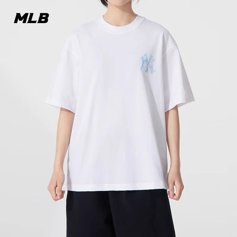 MLB男女情侣款凉感波普百搭老花运动休闲T恤2025夏季新款短袖上衣
