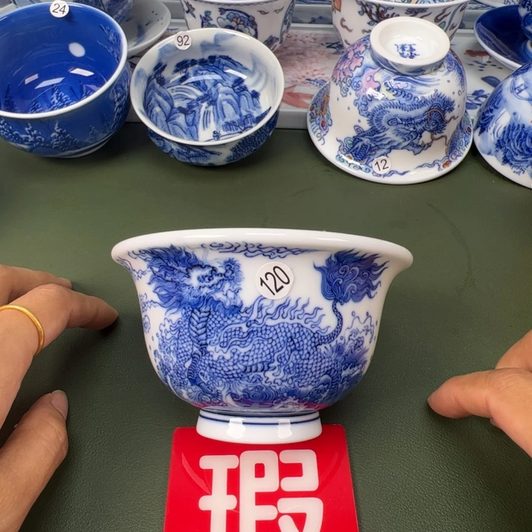 景德镇纯手工纯手绘茶具木木120