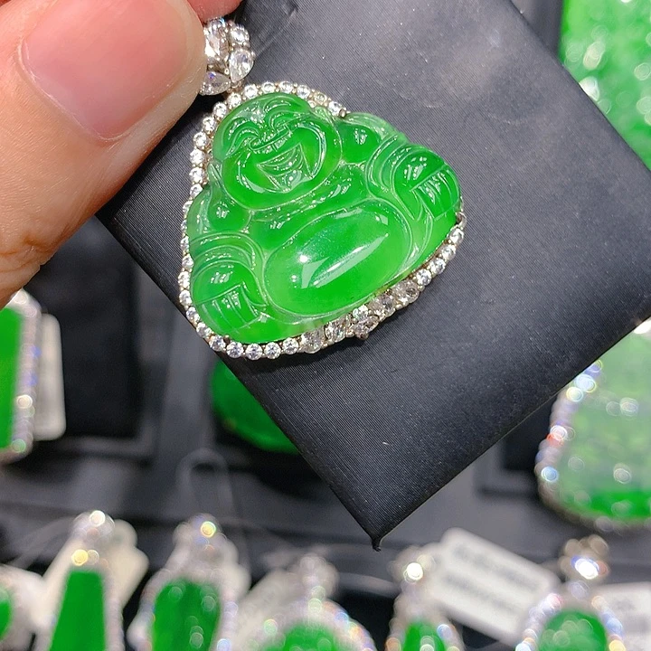 颈饰银S925镶嵌翡翠00003