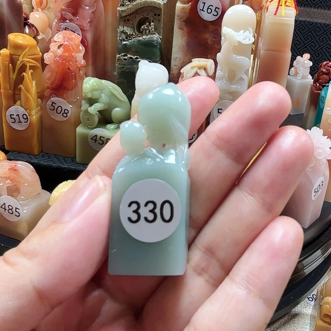 不***念寿山石其他天青桃子