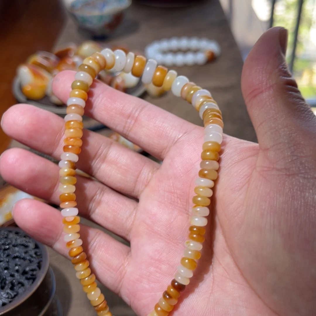 z***m和田玉（子料）未镶嵌手链